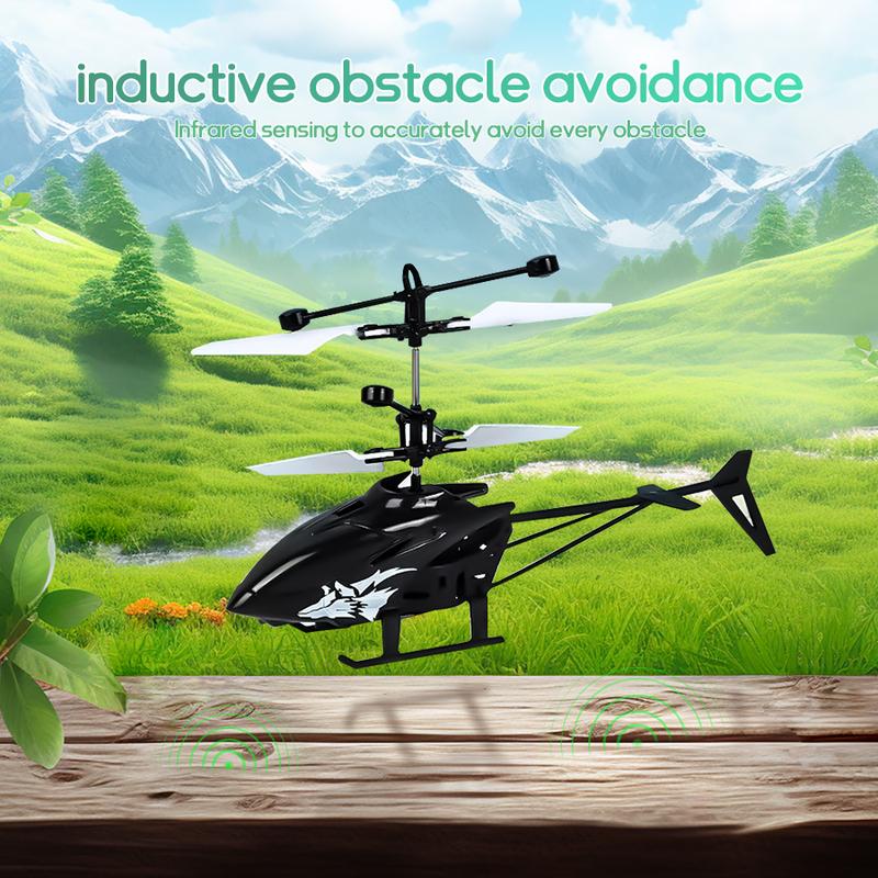 2-in-1 RC Helicopter & Drone: USB Rechargeable, Infra-Red Induction, Upgraded Sensor. Portable, BPA-Free Mini Nano for Gaming