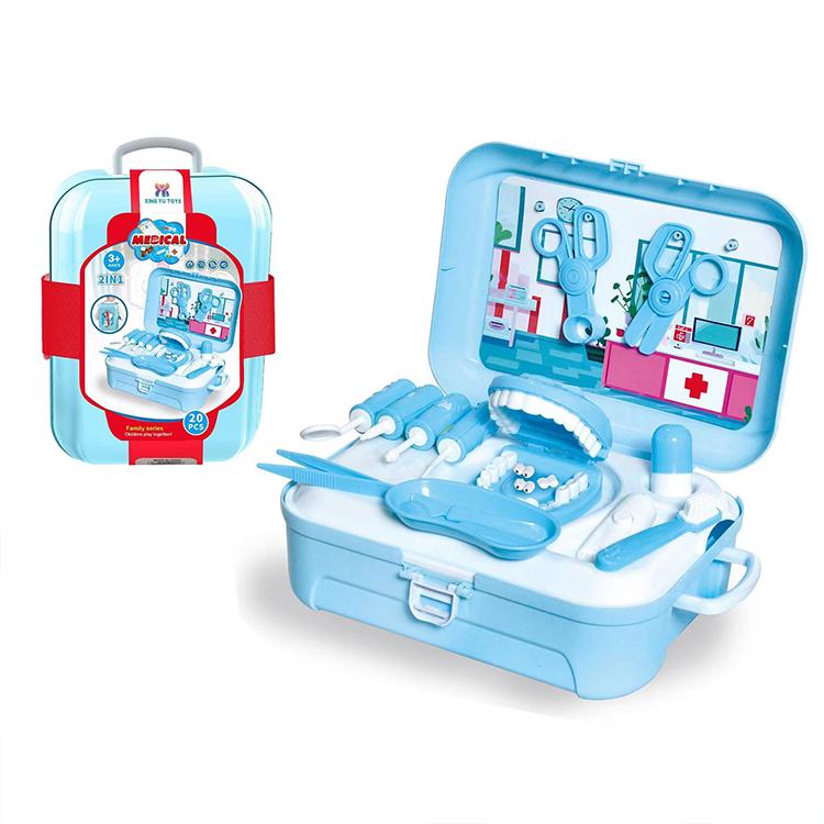 Dentist play suitcase, play house toys, parent-child games, enhance children's oral protection awareness, children's play house props, suitable for 3+4+5+6+ children