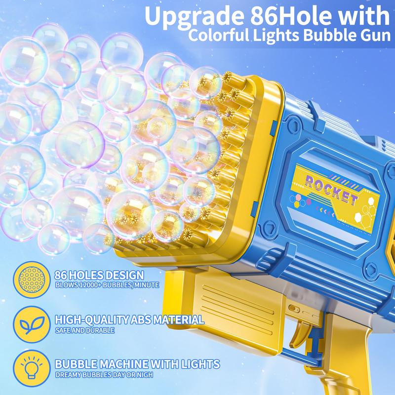 86 Holes Bubble Machine Toy , Bubble Makers , Summer Outdoor Toy , Idea for Christmas Birthday Parties Wedding