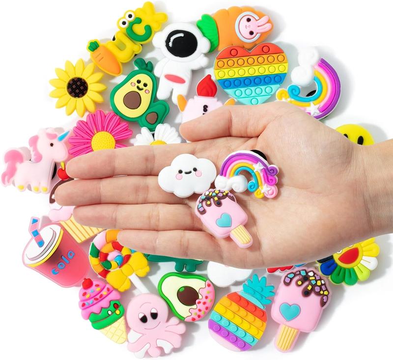 100-Pack Cute Random PVC Charms | Perfect for DIY Decor, Crafts & Accessories!