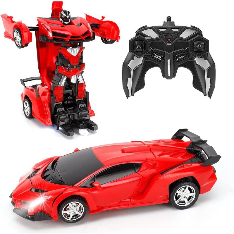 RC Transformer Car Toys for 4 5 6 7 8 Year Old Boys, Remote Control Car Toys for Kids Christmas Birthday Gifts