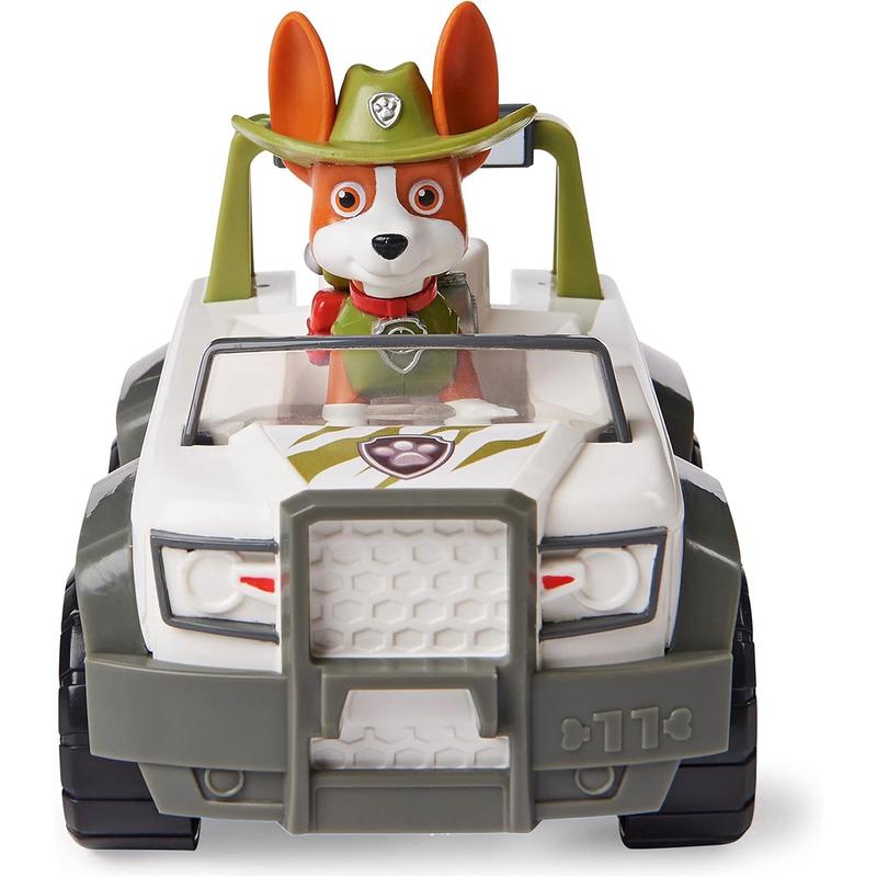 Paw Patrol, Tracker’s Jungle Cruiser Vehicle with Collectible Figure, for Kids Aged 3 and up