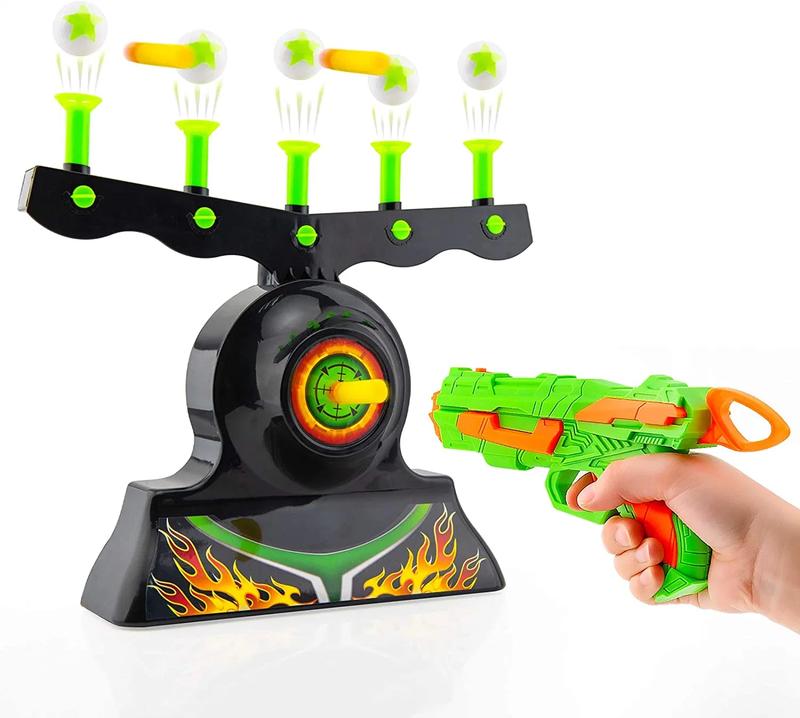 Shooting Targets for Nerf Guns Shooting Game Glow in The Dark Floating Ball Target Practice Toys for Kids Boys Hover Shot 1 Blaster Toy Gun 10 Soft Foam Balls 3 Darts Gift nerf gun