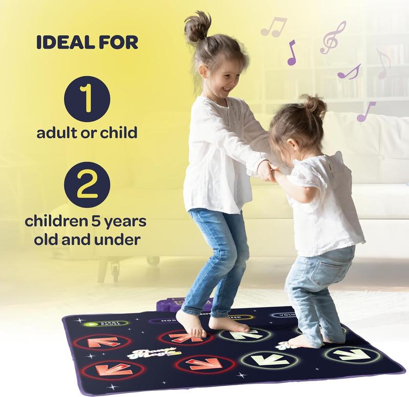 Dance Mat - with 8 Levels & Songs, 3 Speeds and 2 Modes - Light Up Electronic Kids Dance Mat for Kids Ages 4-8, 8-12, Toddlers 3-5   Dance Pad, Dancing Mat Toy Gift for Girls and Boys