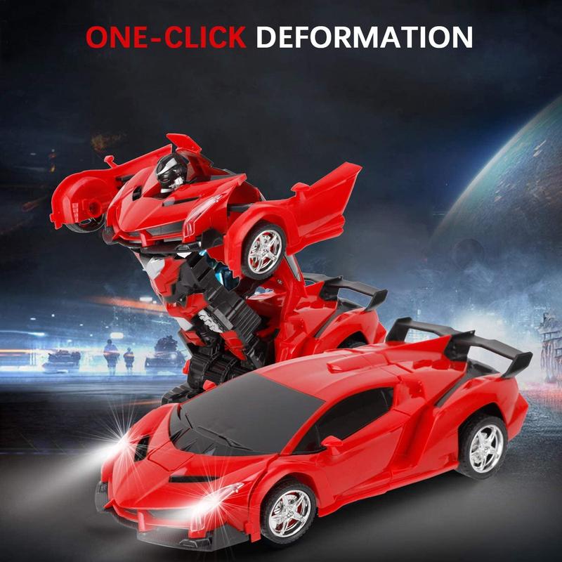 RC Transformer Car Toys for 4 5 6 7 8 Year Old Boys, Remote Control Car Toys for Kids Christmas Birthday Gifts