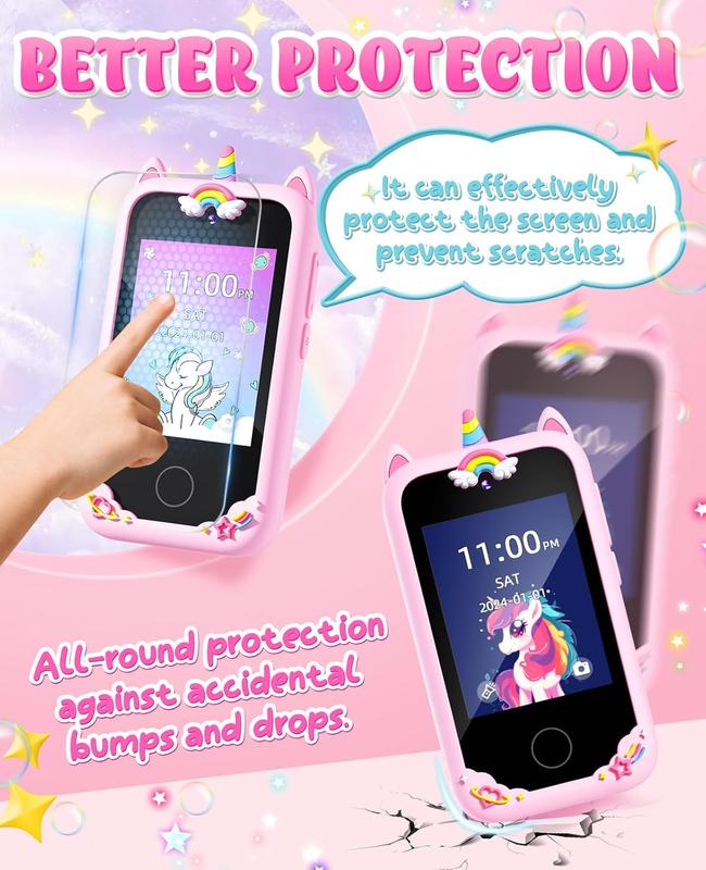 Christmas gift Kids Smart Phone Gifts for Girls Age 6-8 with Camera Christmas Stocking Stuffers for Kids Toy