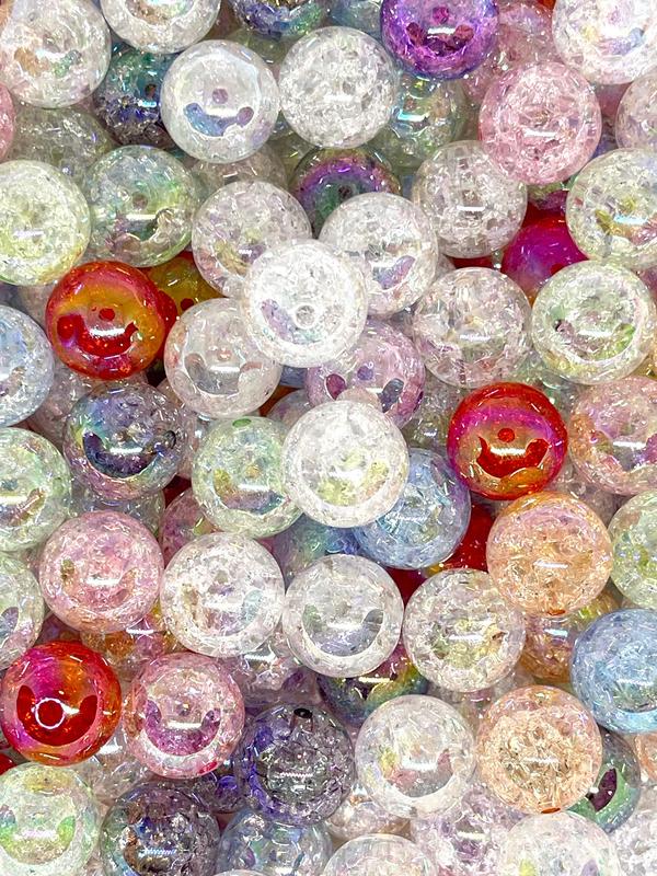 Crackle Round Ball Acrylic Beads | Colorful Beads | Acrylic Beads | DIY Craft | DIY Supplies