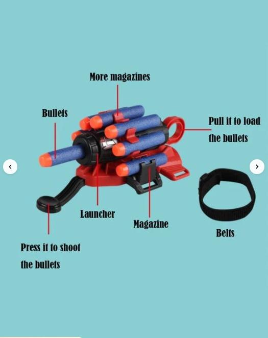 Random Spider Cosplay Launcher Glove Set Fun Toy- Wrist Launcher Included!