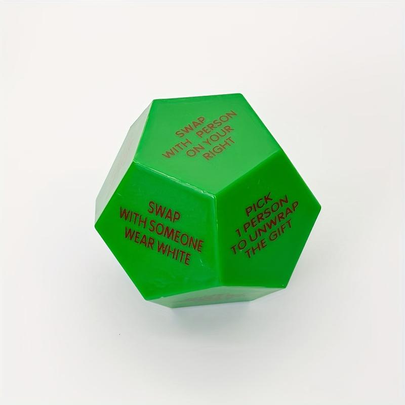 [Customer Favorite] 2025 Santa Gift Exchange Dice - 3x3 Inch, 12 Unique Sides for Christmas Party Fun & Family Games, Christmas Toys