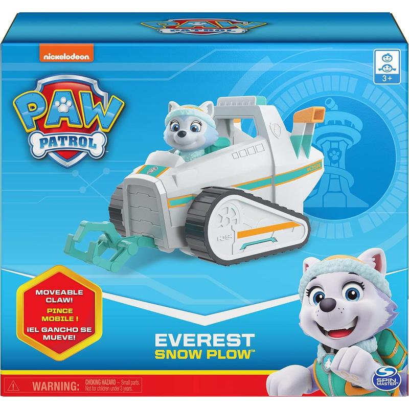 Paw Patrol, Everest’s Snow Plow Vehicle with Collectible Figure, for Kids Aged 3 and Up