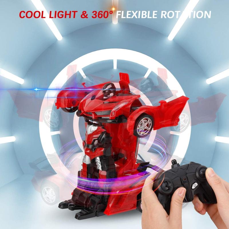 RC Transformer Car Toys for 4 5 6 7 8 Year Old Boys, Remote Control Car Toys for Kids Christmas Birthday Gifts