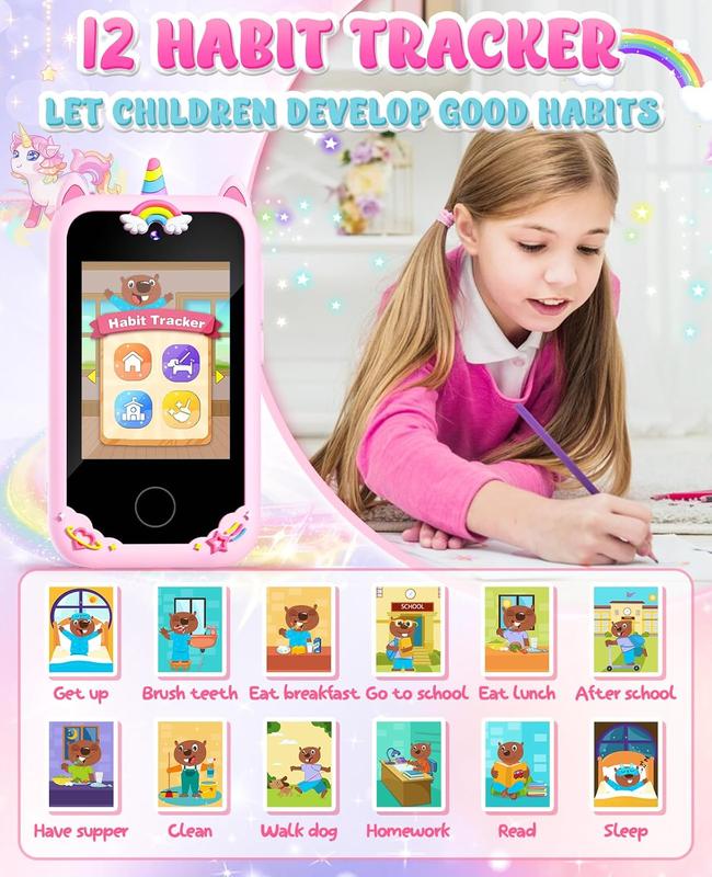 Christmas gift Kids Smart Phone Gifts for Girls Age 6-8 with Camera Christmas Stocking Stuffers for Kids Toy