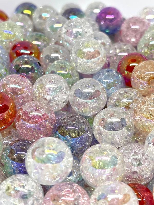 Crackle Round Ball Acrylic Beads | Colorful Beads | Acrylic Beads | DIY Craft | DIY Supplies