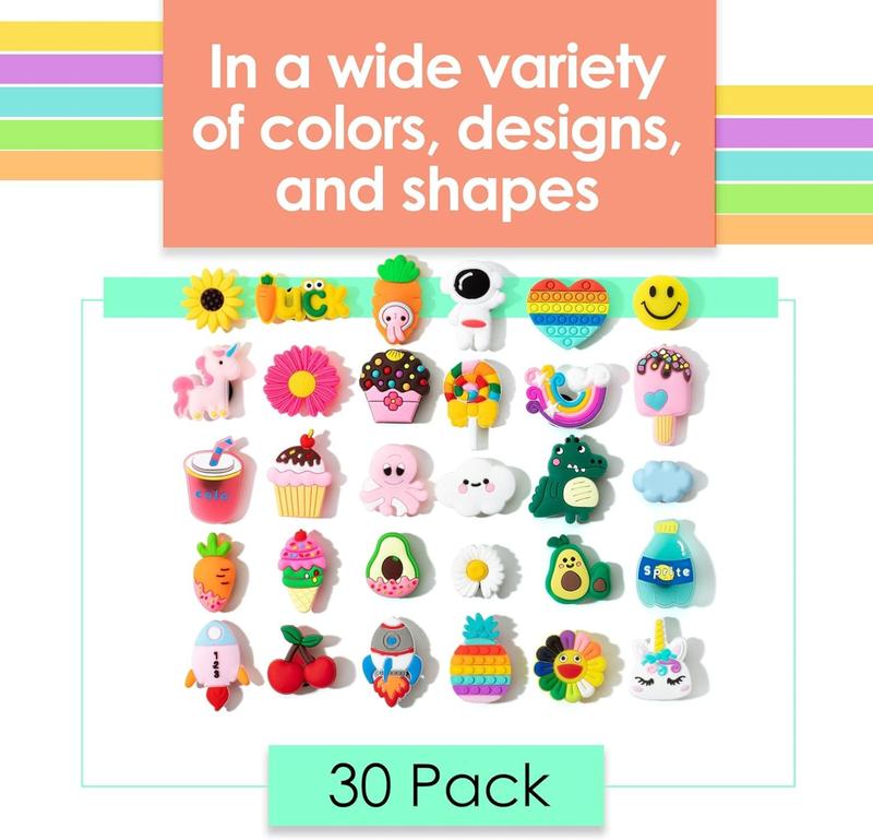 100-Pack Cute Random PVC Charms | Perfect for DIY Decor, Crafts & Accessories!