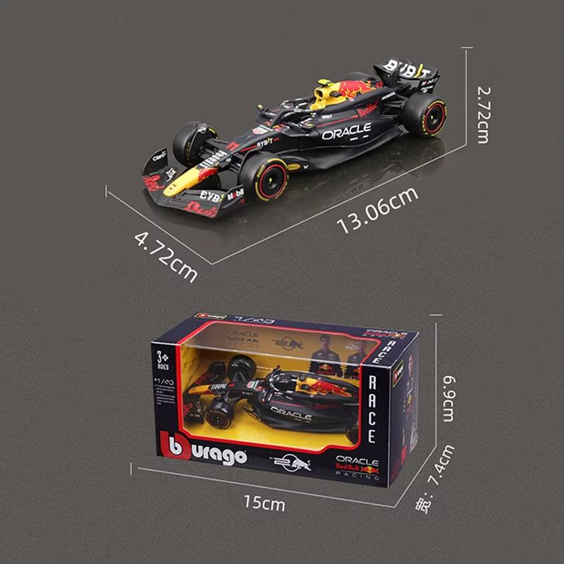 New 1:43 Burago Red Bull Rb20 2024 Formula 1 Die-Cast Alloy Racing F1 Car Model #1 Max Verstappen #11 Sergio Perez Boy Toys Gift