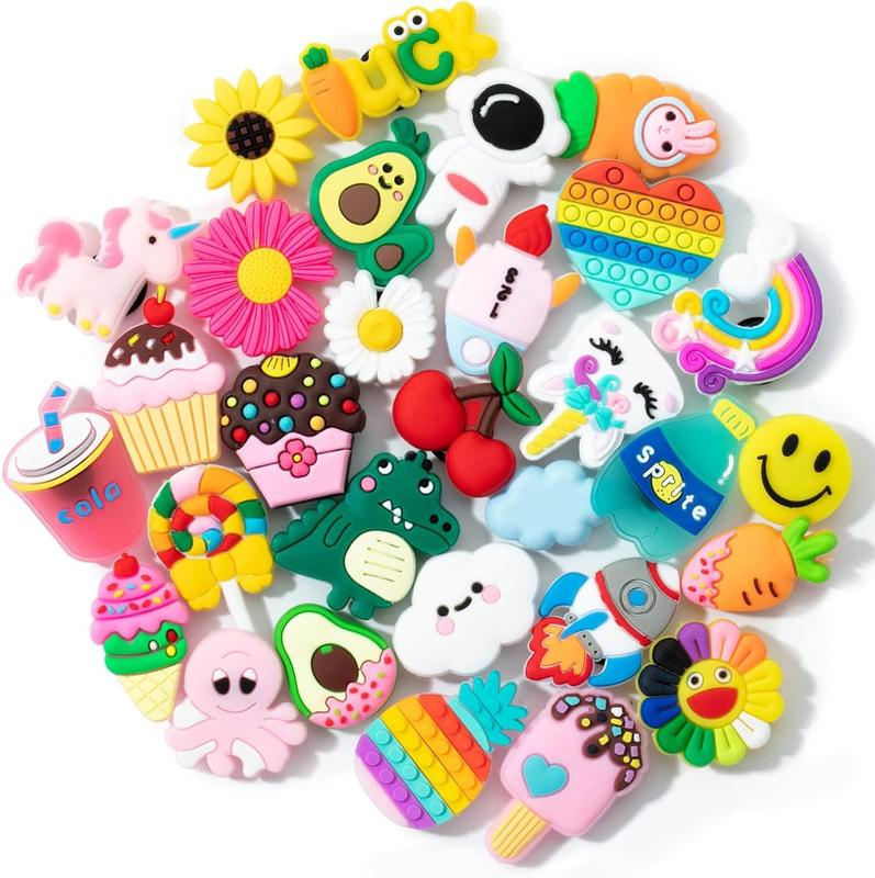 100-Pack Cute Random PVC Charms | Perfect for DIY Decor, Crafts & Accessories!