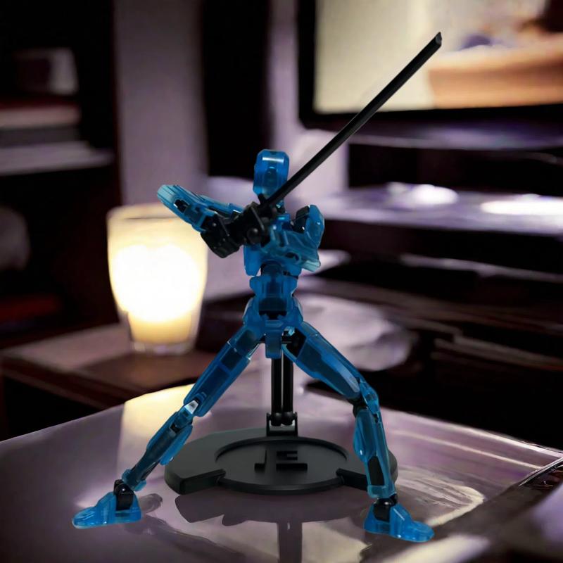 Pre-Assembled Luminous T13 3D Printed Fully Articulated Robot Model - Ready for Stop-Motion, Halloween, and Christmas Gifts