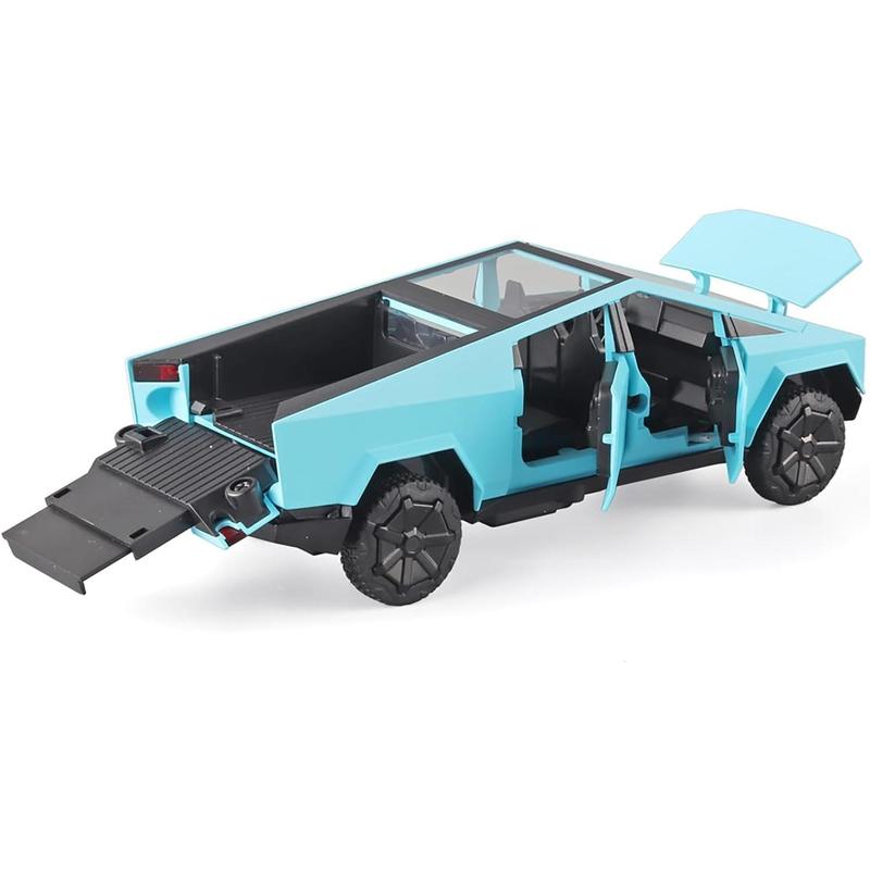 Pick-Up Truck Toy for Kids, Pickup Toy Truck Model, Alloy Truck Vehicles with Sound & Light, Pick-Up Truck Gift for Adults Kids Play or Display (Blue)