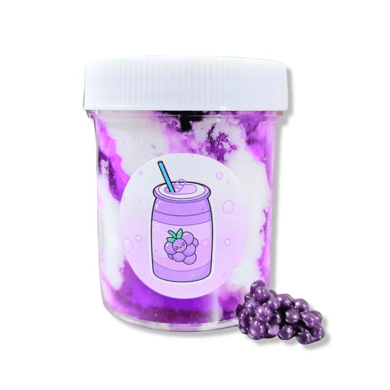 Grape Cream Soda Hybrid Cloud Clear Slime