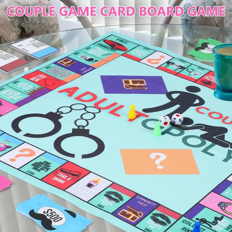 Adultopoly Board Game, Couple Adult Opoly Board Game, Valentines Gifts for Him Her Boyfriend Girlfriend, Birthday Date Night Gifts for Husband Wife