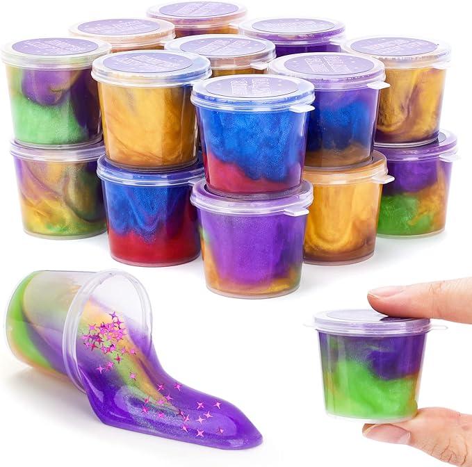 Slime Party Favors for Kids: 6-7-8-9-10 Year Old Girl Boy Birthday Present Not-Sticky Slime Kits for Party Supplies for Easter Basket Stuffers 20PCS