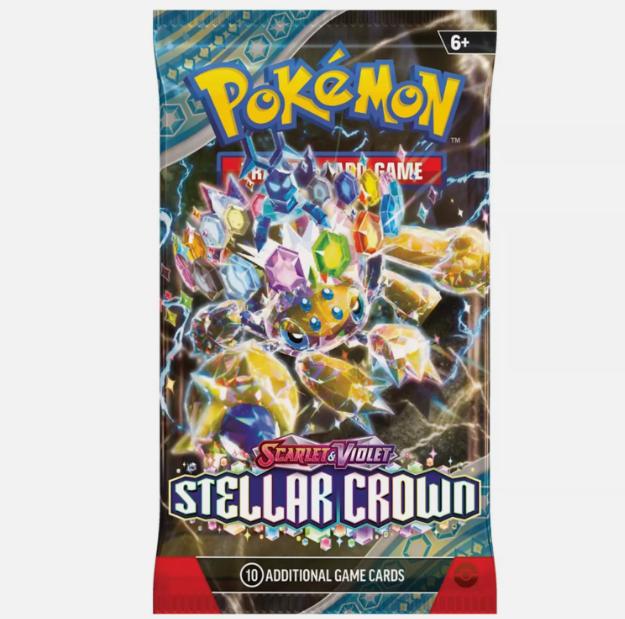 10 Packs Pokémon TCG: Stellar Crown - Collection Game