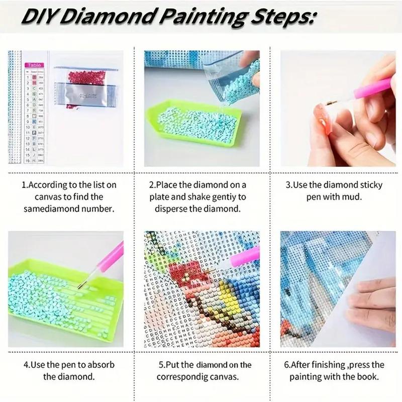 Cartoon Dwarf Pattern DIY Diamond Arts Colorful Painting Kit without Frame, DIY 5D Diamond Art Painting for Home Decor