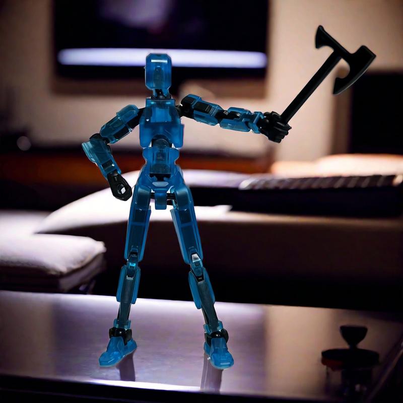 Pre-Assembled Luminous T13 3D Printed Fully Articulated Robot Model - Ready for Stop-Motion, Halloween, and Christmas Gifts