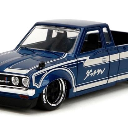 Jada 1972 Datsun 620 Pickup Truck Blue Diecast Model Toy Vehicle by JDM Tuners