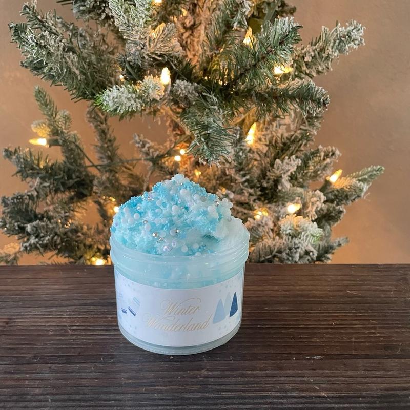 Slime Winter Wonderland Christmas slime Candy Cane Scented Perfect for the holidays Gifts or stocking stuffers cloud cream slime