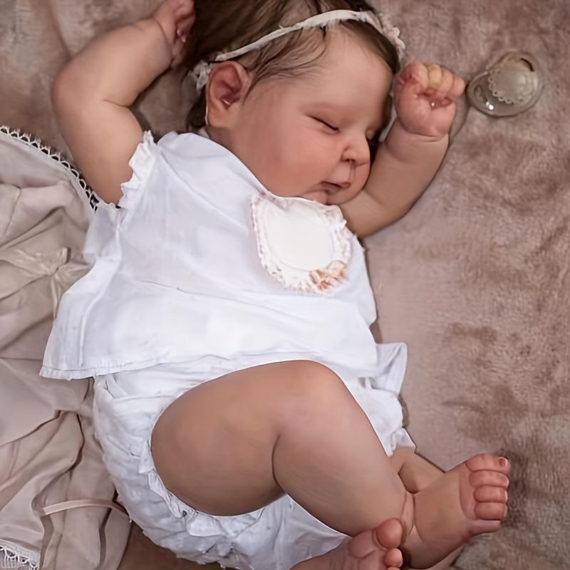 20in 50 cm Realistic baby doll - Lifelike baby doll with soft touch 3D skin, hand-painted details, sleeping position, perfect for children and collectors for birthday, Christmas or New Year gifts