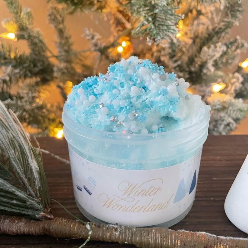 Slime Winter Wonderland Christmas slime Candy Cane Scented Perfect for the holidays Gifts or stocking stuffers cloud cream slime