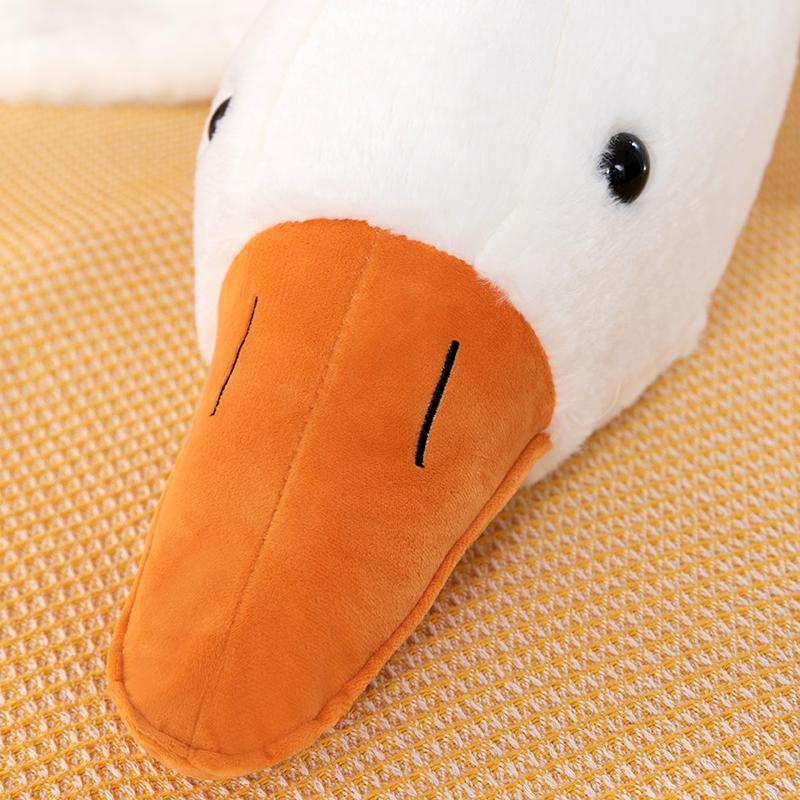 Cute Big White Goose Pillow Plush Toy Sleeping Doll Big Doll Girl Sleeping on Child Bed Leg Clamp Doll children Cute Goose and Duck Plush Toys