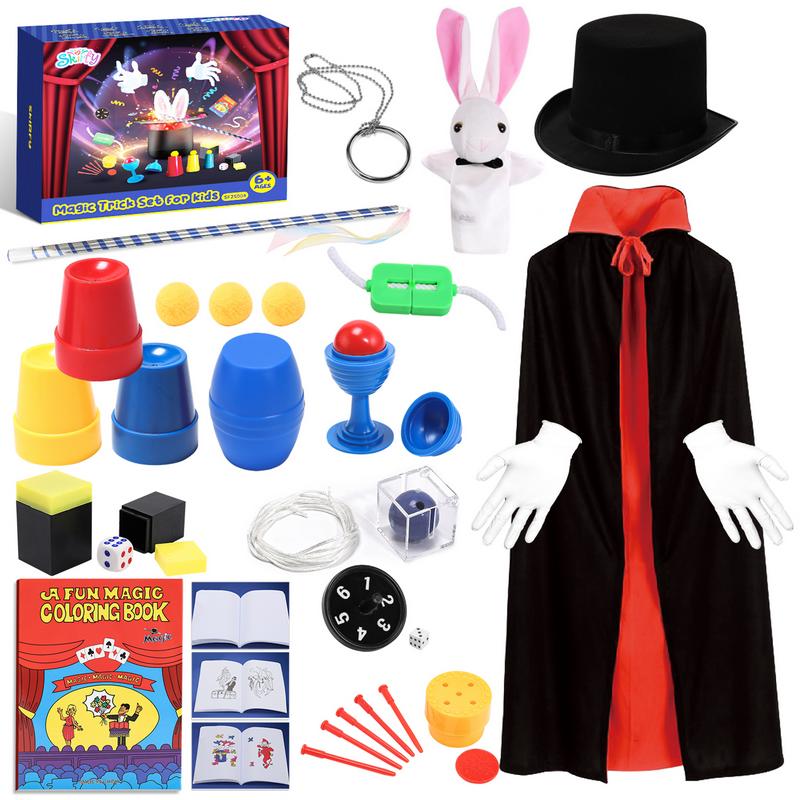 Magic Tricks,Magic Set with Magician Costume,Magic Wand,Ideal Birthday Gifts