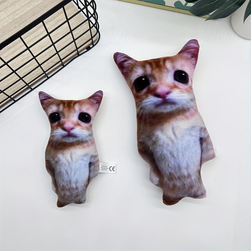 8.27 11.81inch New Enlarged Version Of Simulated Three-dimensional Cat High-quality Plush Animal Cat Thanksgiving Gift Room Decoration