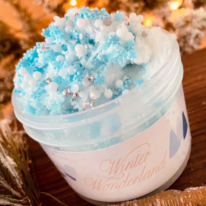 Slime Winter Wonderland Christmas slime Candy Cane Scented Perfect for the holidays Gifts or stocking stuffers cloud cream slime