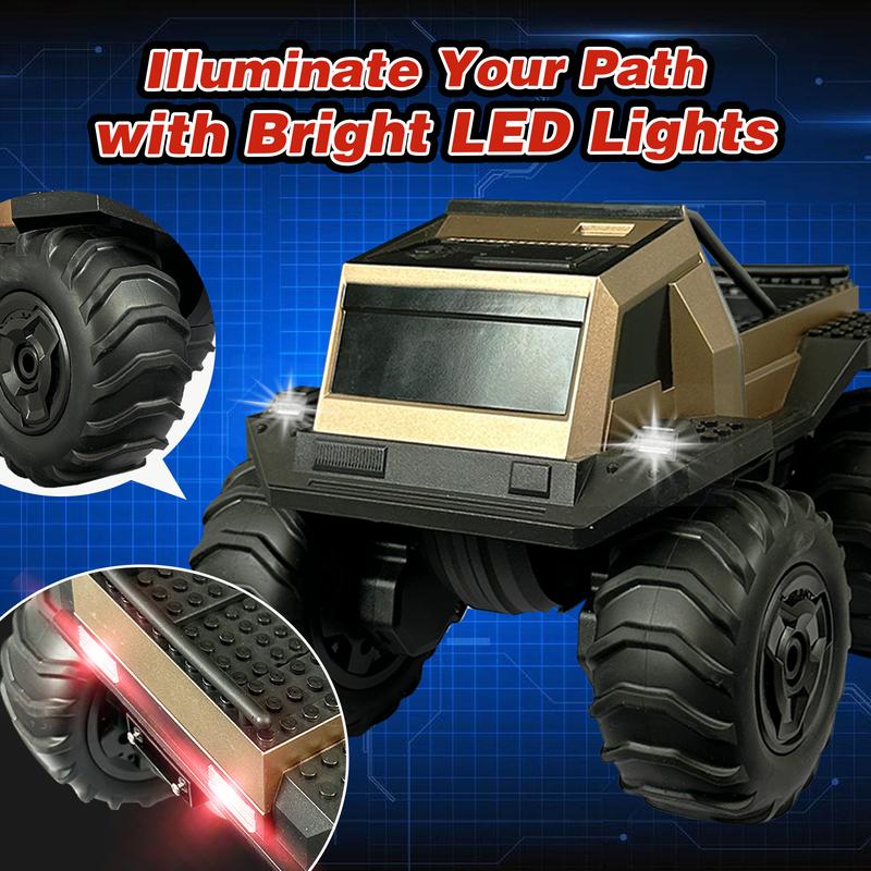 Cyber Amphibious Truck Toy -  360° Spinning High-Speed Racer for Land & Water, Perfect Gift for Kids