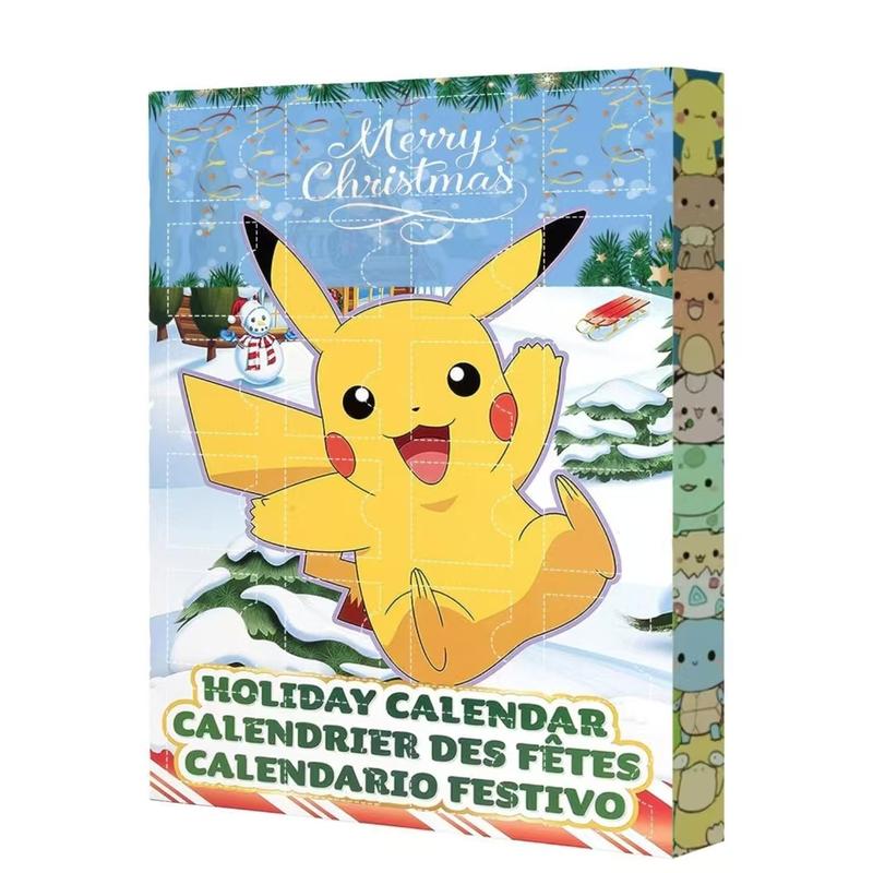 Blind box doll Poke Fun Surprise Blind Box Hole Fun Cute Pikachu Christmas Raffle Gift Box countdown calendar