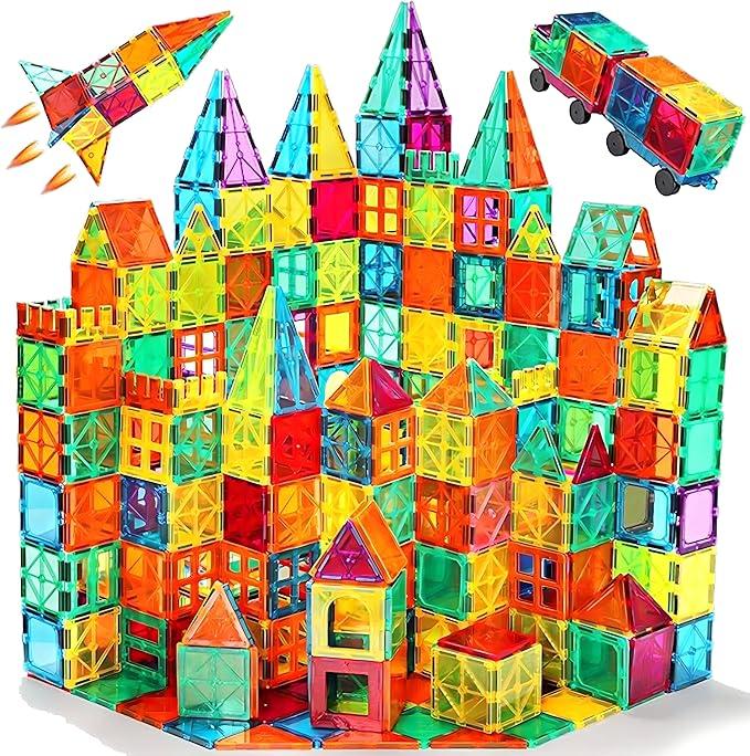 103 PCS Magnetic Building Tiles, Magnetic Tiles Kids Toys Magnet Toys for Toddler Magnetic Blocks Building Toys Preschool STEM Learning Sensory Montessori Toys for 3+ Year Old Boys and Girls, Safe Creativity Toddler Kids Toys, Christmas Toys Gifts