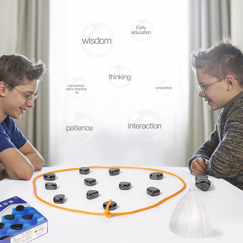 Chess Game, Game with String, Multiplayer Chess Game with Stones, Fun Table Top Chess Game