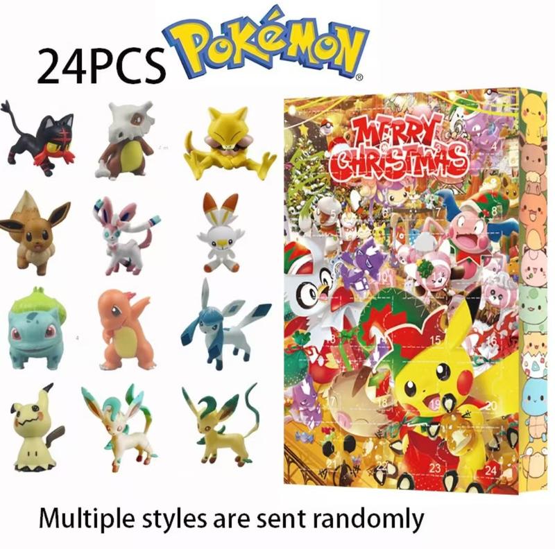 Blind box doll Poke Fun Surprise Blind Box Hole Fun Cute Pikachu Christmas Raffle Gift Box countdown calendar