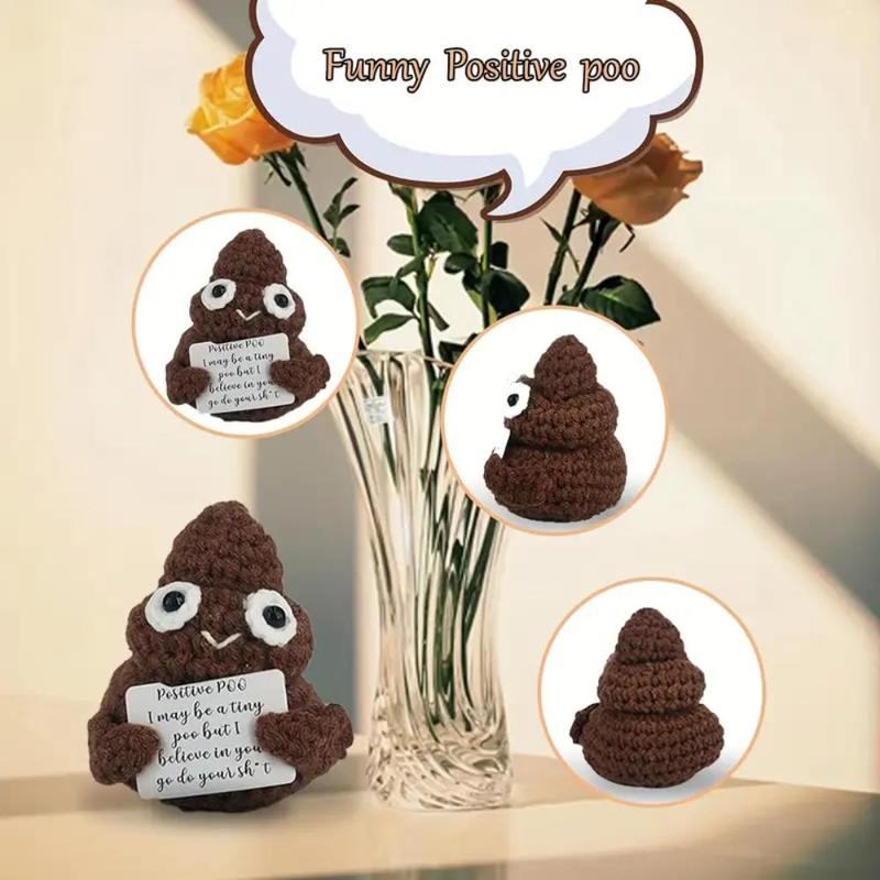 Cute Positive Poop Crochet Ornament, Handmade Crochet Positive Poop Decorations, Funny and Cute Gift for Birthdays, Perfect Hilarious Gift To Lighten The Mood and Bring A Smile To Everyone, Trending Home Decor 2024