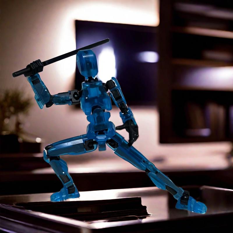 Pre-Assembled Luminous T13 3D Printed Fully Articulated Robot Model - Ready for Stop-Motion, Halloween, and Christmas Gifts