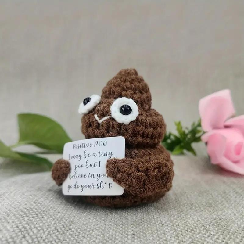 Cute Positive Poop Crochet Ornament, Handmade Crochet Positive Poop Decorations, Funny and Cute Gift for Birthdays, Perfect Hilarious Gift To Lighten The Mood and Bring A Smile To Everyone, Trending Home Decor 2024