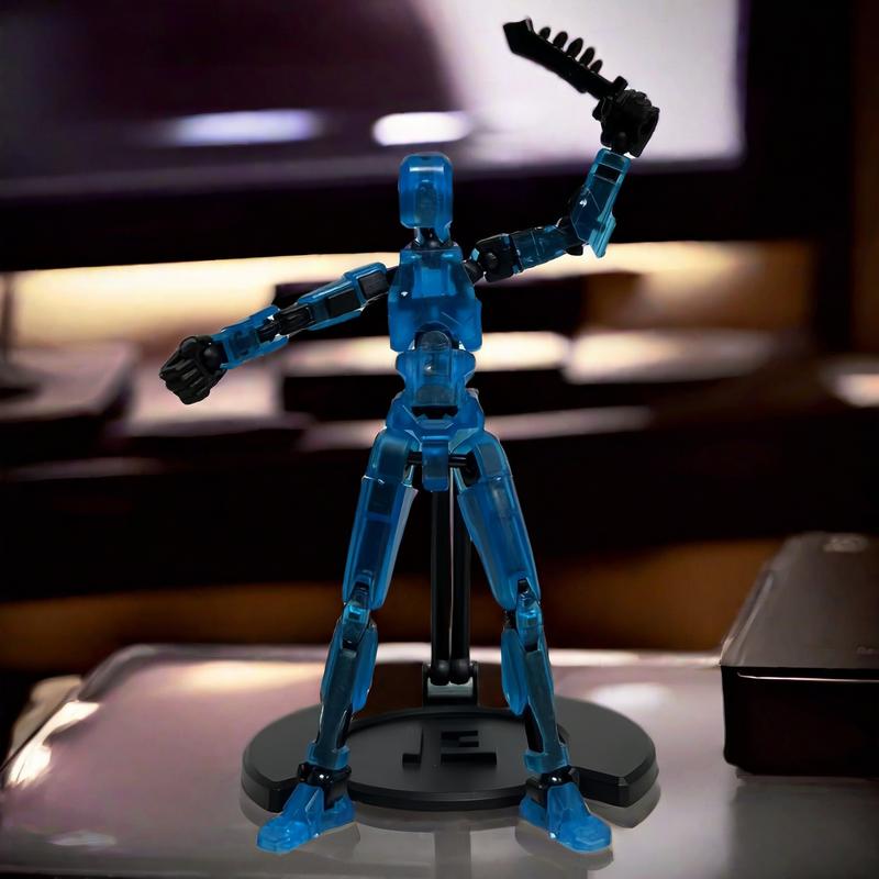 Pre-Assembled Luminous T13 3D Printed Fully Articulated Robot Model - Ready for Stop-Motion, Halloween, and Christmas Gifts