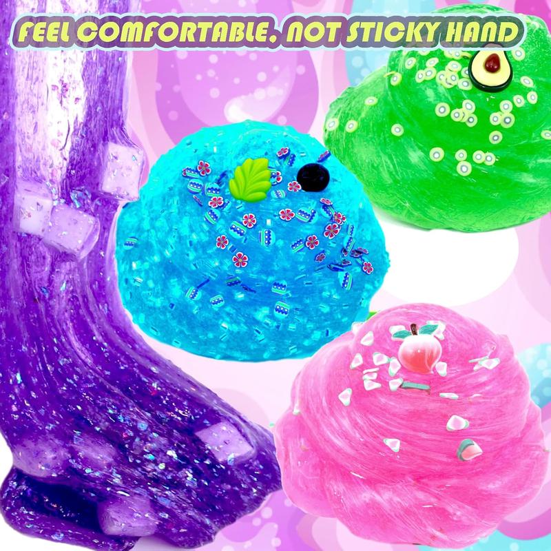 Newest Crunchy Slime 8 Packed for Kids, Super Soft and Non-Sticky, Birthday Gifts Party Favors for Girl and Boys, Easter Egg Filling Stuffers