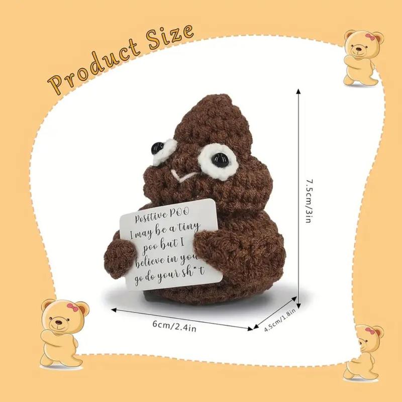 Cute Positive Poop Crochet Ornament, Handmade Crochet Positive Poop Decorations, Funny and Cute Gift for Birthdays, Perfect Hilarious Gift To Lighten The Mood and Bring A Smile To Everyone, Trending Home Decor 2024