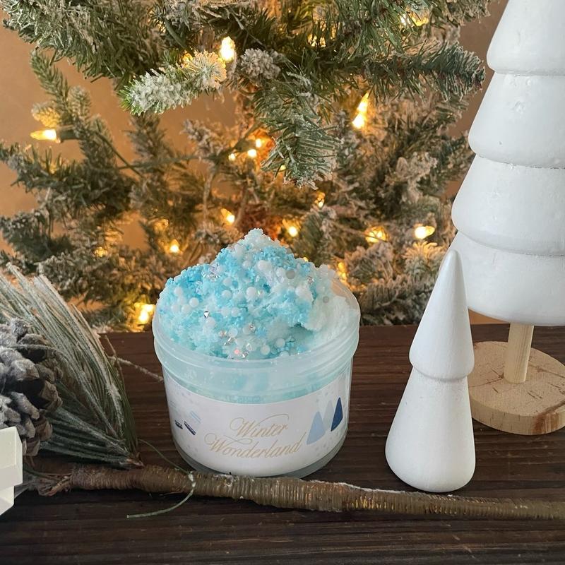 Slime Winter Wonderland Christmas slime Candy Cane Scented Perfect for the holidays Gifts or stocking stuffers cloud cream slime