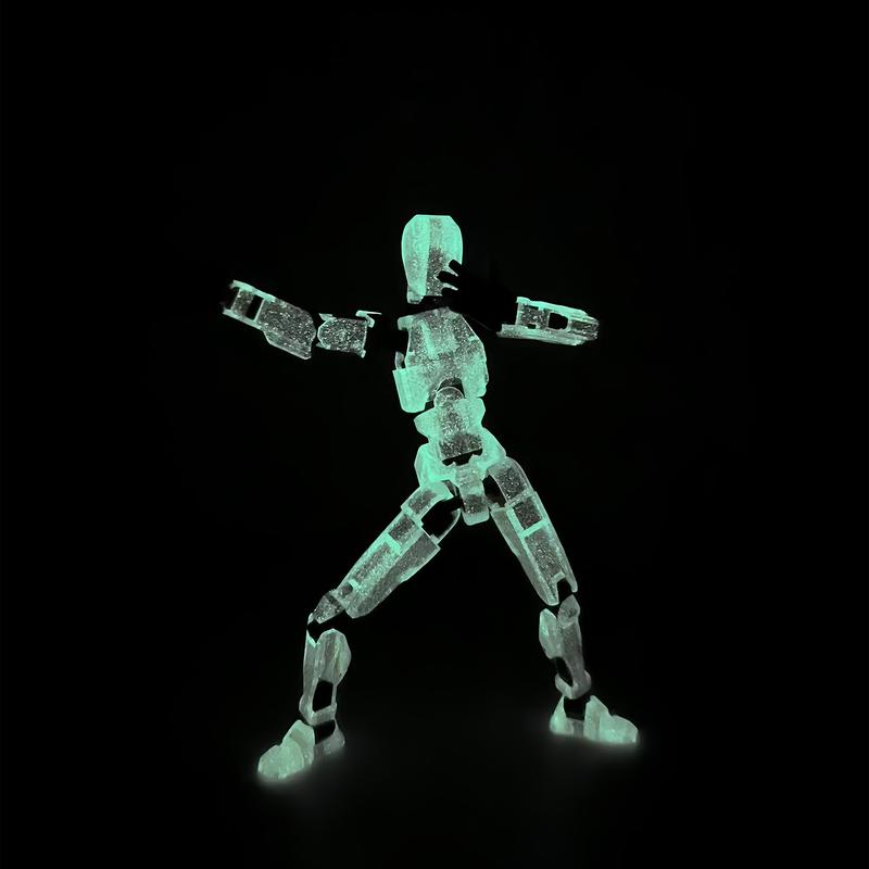 Pre-Assembled Luminous T13 3D Printed Fully Articulated Robot Model - Ready for Stop-Motion, Halloween, and Christmas Gifts