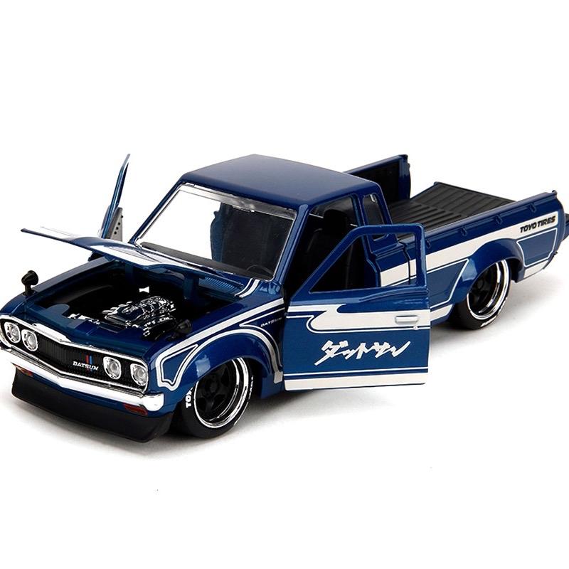 Jada 1972 Datsun 620 Pickup Truck Blue Diecast Model Toy Vehicle by JDM Tuners